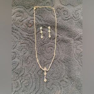 Rhinestone necklace/earrings